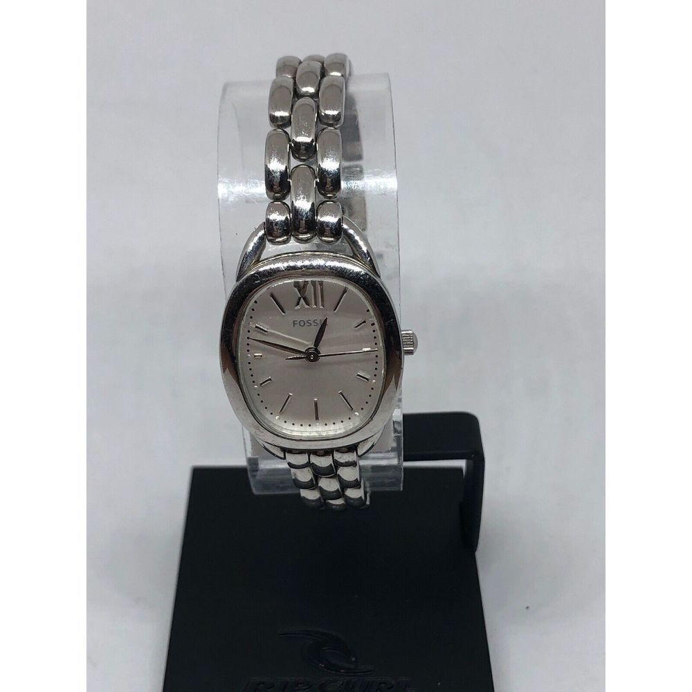 Fossil ES3598 Women's Gun Metal Stainless Steel Analog White Dial Watch KG131